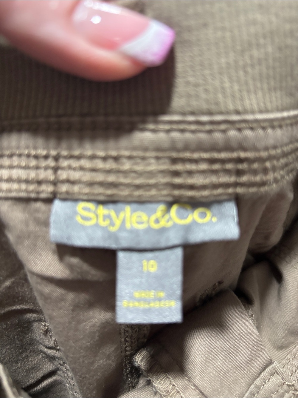 Style & Co. Women's Brown Capris Cargo Pants - Picture 4 of 7